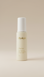 Hyskyn overnight repair cream bottle on a beige background
